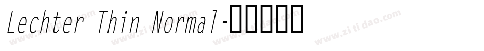 Lechter Thin Normal字体转换